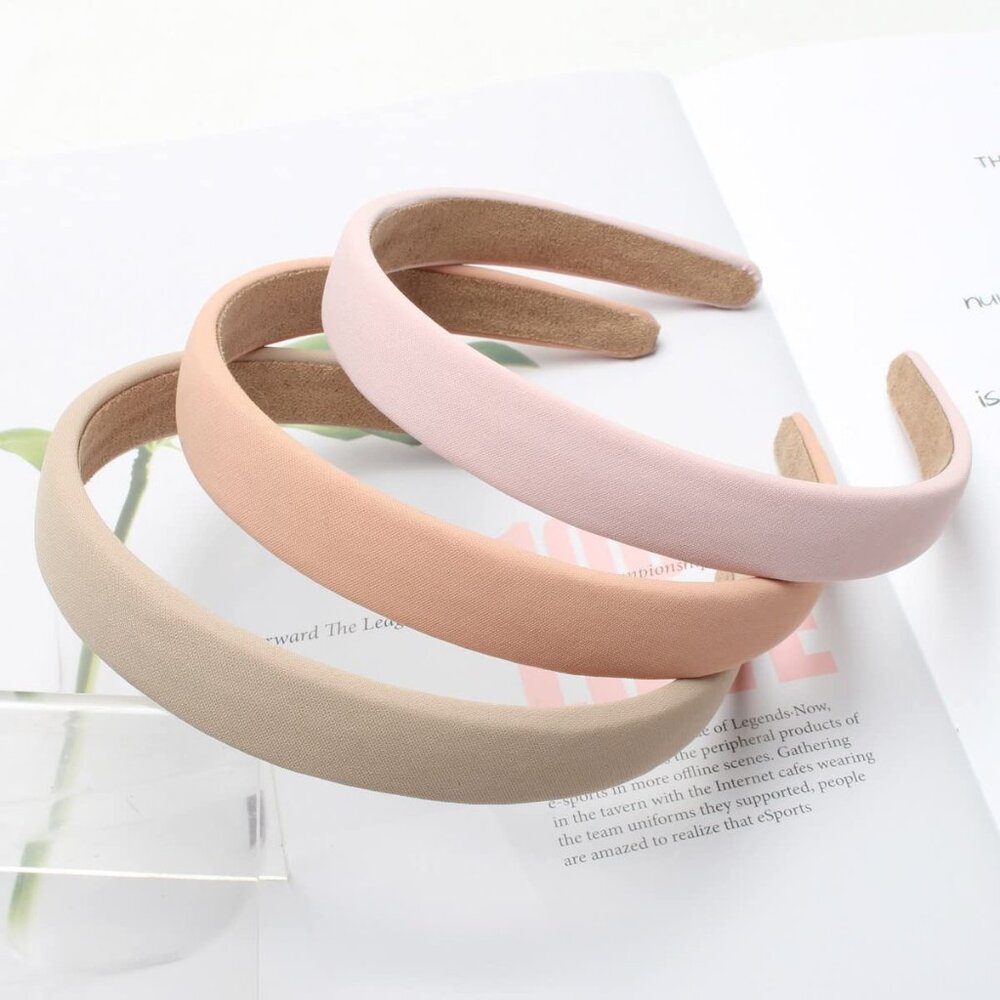 Solid Simple Headbands for Women 0.7inch Plain Soft Cloth Head Band No Slip Fash - Picture 2 of 8